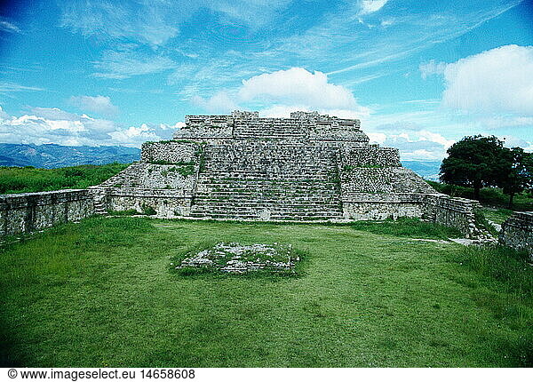 Geo.  Mexiko  Monte Alban  Stadt der Zapoteken um 500 vChr.- um 950 n.Chr.  Nordplattform