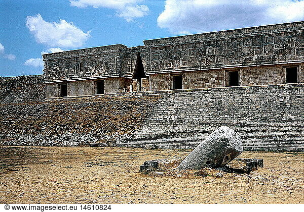 Geo. Mexiko  Yucatan  Uxmal  erbaut um 600 n.Chr.  verlassen um 900 Geo. Mexiko, Yucatan, Uxmal, erbaut um 600 n.Chr., verlassen um 900,