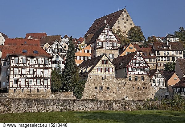 Geografie  BRD  Baden-WÃ¼rttemberg  SchwÃ¤bisch Hall  Blick Ã¼ber die Kocher auf die Altstadt von SchwÃ¤bisch Hall