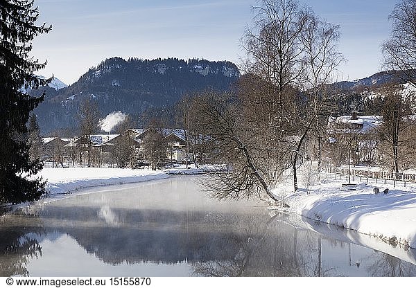 Geografie  BRD  Bayern  AllgÃ¤u  Fischen im AllgÃ¤u  Winterlandschaft