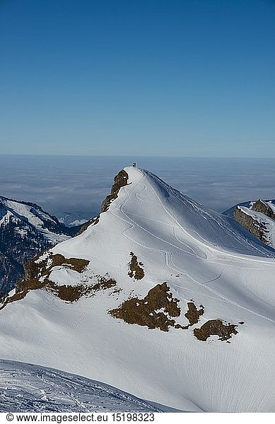 Geografie  BRD  Bayern  Schneeschuhwanderer  AllgÃ¤uer Alpen  AllgÃ¤u