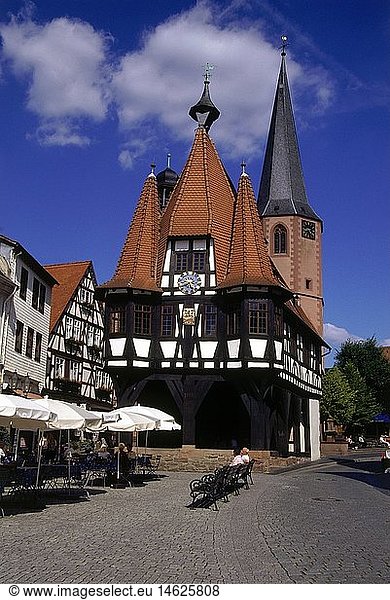 Geografie  BRD  Hessen  Michelstadt  GebÃ¤ude  Rathaus  AuÃŸenansicht