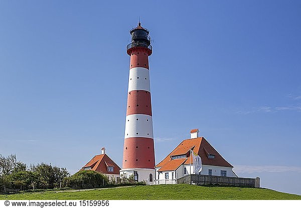 Geografie  BRD  Schleswig-Holstein  Westerhever  Leuchtturm Westerheversand  Westerhever  Halbinsel Eiderstedt  Schleswig-Holstein