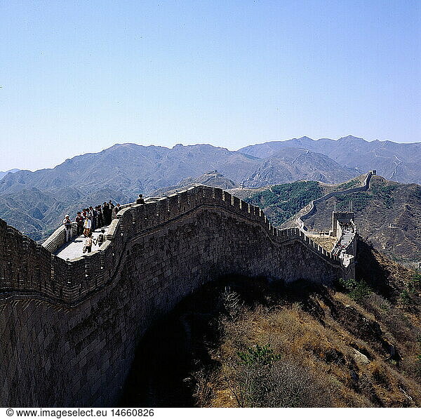 Geografie  China  GroÃŸe Mauer  chinesische Mauer  bei Badling  nÃ¶rdlich von Peking