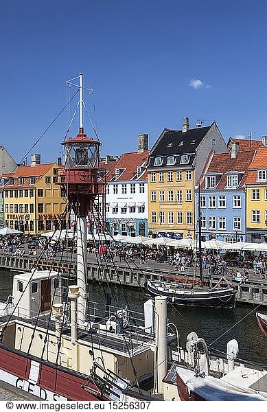 Geografie  DÃ¤nemark  Kopenhagen  Feuerschiff Gedser Rev in Nyhavn in Kopenhagen  DÃ¤nemark  Nordeuropa