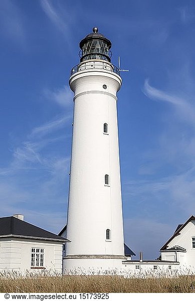 Geografie  DÃ¤nemark  Nordjylland  Hirthals  Leuchtturm und LeuchtturmwÃ¤rterhaus von Hirtshals  Nordjylland  Nordeuropa