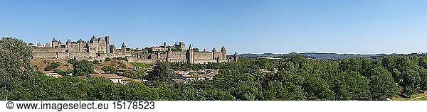 Geografie  Frankreich  Carcassonne  mittelalterliche Festungsstadt  Languedoc Roussillon
