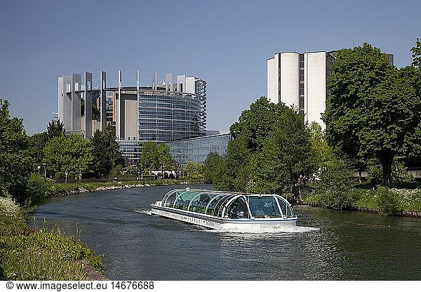 Geografie  Frankreich  Strassburg  EuropÃ¤isches Parlament  Schiff  Rundfahrt