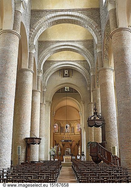 Geografie  Frankreich  Tournus  Kirche Saint Philibert  erbaut: 11. Jh.