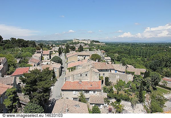 Geografie  Frankreich  Villeneuve-LÃ¨s-Avignon  Ortsansicht vom Turm Philippe le Bel aus