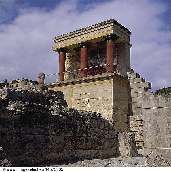 Geografie  Griechenland  Kreta  Knossos  Palast des Minos  16. JH. v. Chr.  Rekonstruktion  OstflÃ¼gel