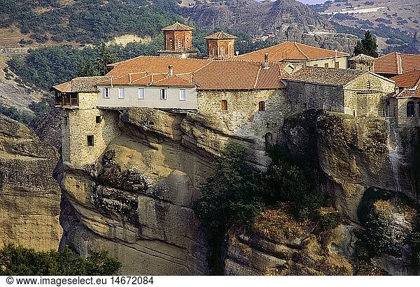 Geografie  Griechenland  Meteora  Kloster auf Felsen