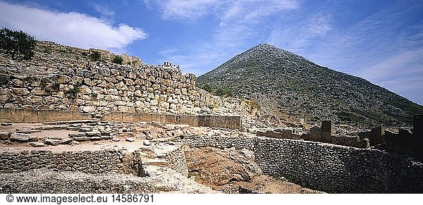 Geografie  Griechenland  Mykene  Ausgrabungen  Akropolis  KÃ¶nigsgrÃ¤ber