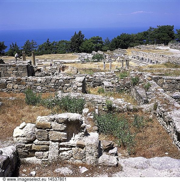 Geografie  Griechenland  Rhodos  Kamiros  AusgrabungsstÃ¤tte  antike Stadtanlage
