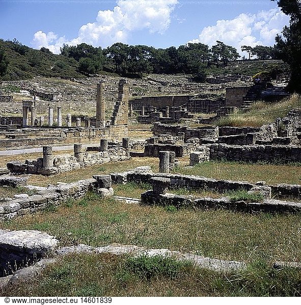 Geografie  Griechenland  Rhodos  Kamiros  AusgrabungsstÃ¤tte  antike Stadtanlage