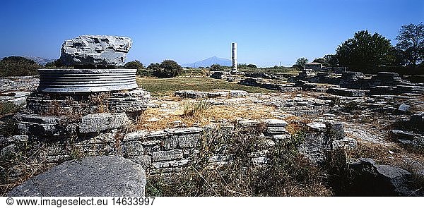 Geografie  Griechenland  Samos  Heraion  Ruinen des groÃŸen Tempel der Hera  erbaut: 540 vChr. von Rhoikos und Theodoros