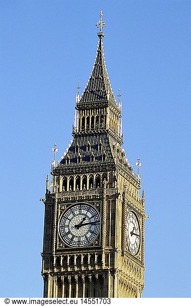 Geografie  GroÃŸbritannien  England  London  GebÃ¤ude  Big Ben  Detail