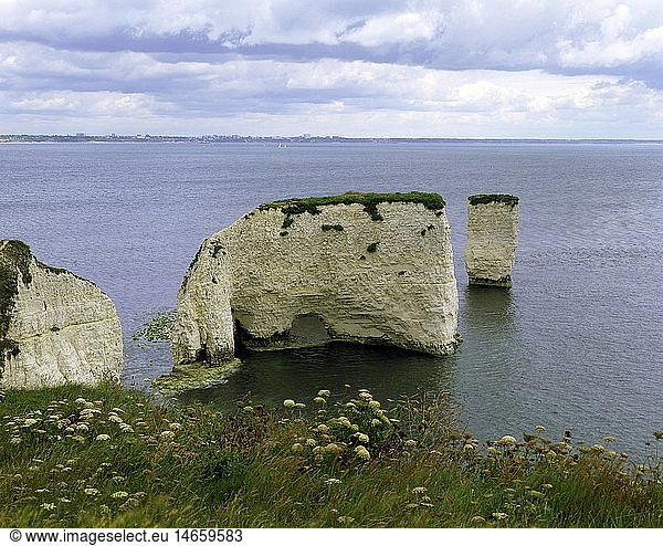 Geografie  Grossbritannien  England  Landschaften  Jurassic Coast  Isle of Purbeck  Old Harry Rocks