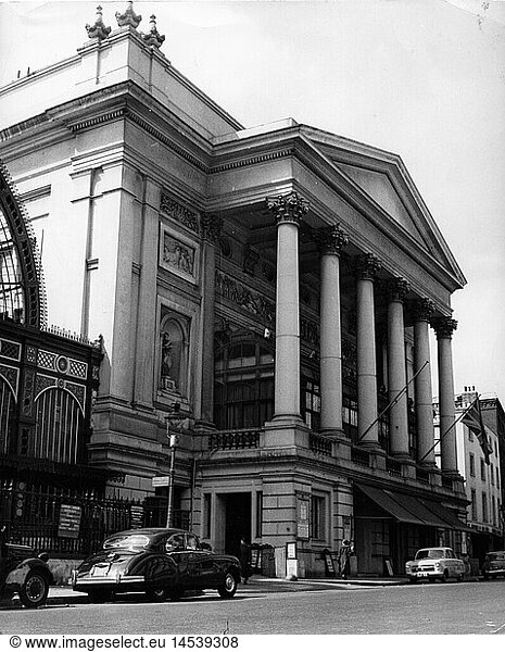 Geografie  historisch  GroÃŸbritannien  London  Theater  Covent Garden Opera House  AuÃŸenansicht  1950er Jahre Geografie, historisch, GroÃŸbritannien, London, Theater, Covent Garden Opera House, AuÃŸenansicht, 1950er Jahre