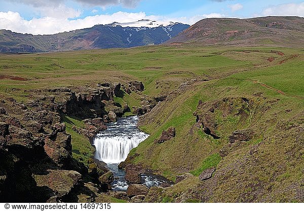 Geografie  Island  Skoga Wasserfall  EyjafjallajÃ¶kull  nÃ¶rdlich Skagafoss  Skoga  Sudurland  SÃ¼d Island