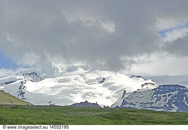 Geografie  Island  VatnajÃ¶kull  VatnajÃ¶kull Gletscher  grÃ¶sster Gletscher Islands und drittgrÃ¶sste zusammenhÃ¤ngende Eismasse der Erde  aktivstes Vulkangebiet