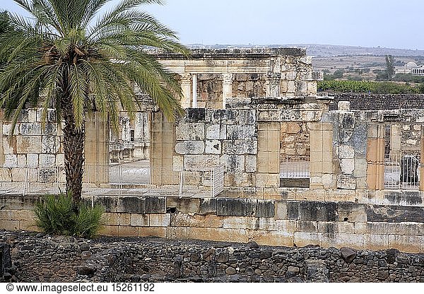 Geografie  Israel  Kafarnaum  Reste der Synagoge  erbaut: 4. - 5. Jahrhundert vChr.