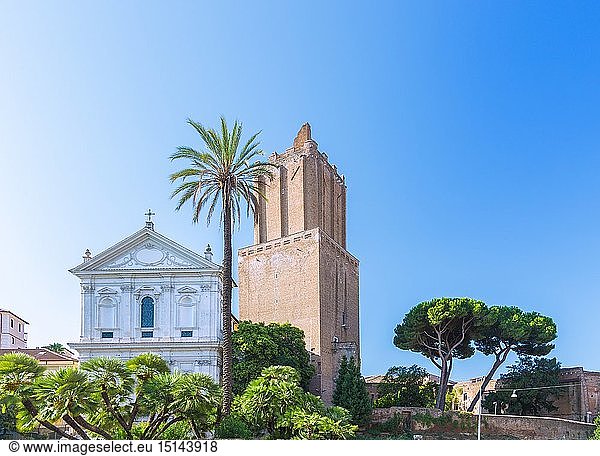 Geografie  Italien  Latium  Rom  Kirche Santa Maria da Siena  Torre delle Milizie  TrajansmÃ¤rkte