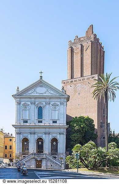 Geografie  Italien  Latium  Rom  Kirche Santa Maria da Siena  Torre delle Milizie  TrajansmÃ¤rkte