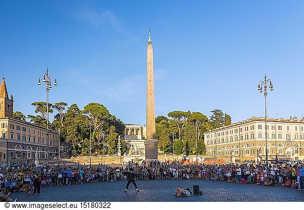 Geografie  Italien  Latium  Rom  Piazza del Popolo  Blick auf Treppenanlage und Aussichtsterrasse des Monte Pincio