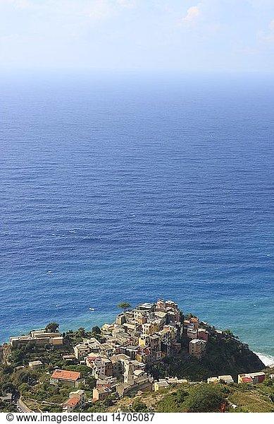 Geografie  Italien  Ligurien  Cinque Terre  Corniglia  Ortsansicht