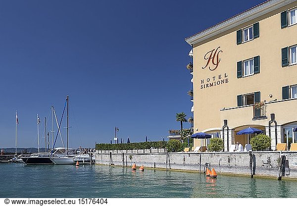 Geografie  Italien  Lombardei  Sirmione  Gardasee  Hotel Sirmione am Hafen  Simione am Gardasee