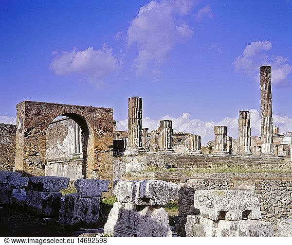 Geografie  Italien  Pompeji  Ausgrabungen  Tempelbezirk  Jupitertempel