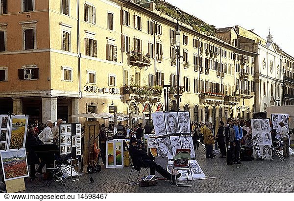 Geografie  Italien  Rom  Handel  KunsthÃ¤ndler  Piazza Navona