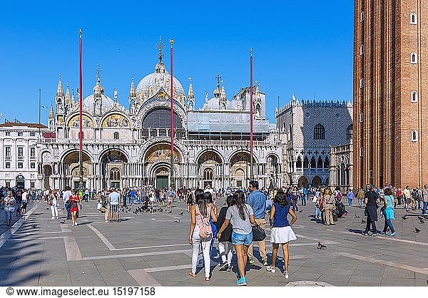 Geografie  Italien  Venetien  Venedig  Piazza San Marco  Basilica di San Marco  Campanile