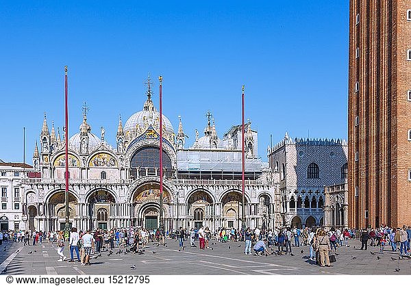 Geografie  Italien  Venetien  Venedig  Piazza San Marco  Basilica di San Marco  Campanile