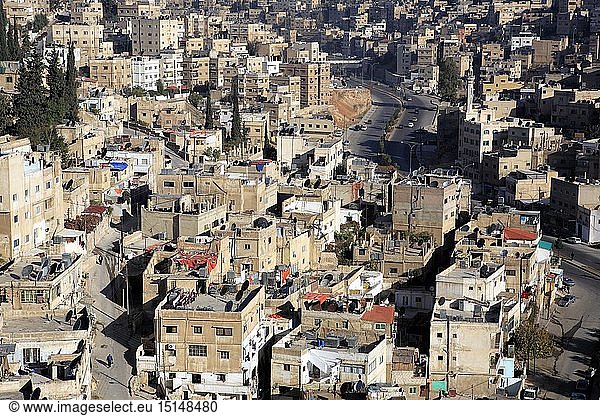 Geografie  Jordanien  Amman  Blick von der Zitadelle auf die Stadt