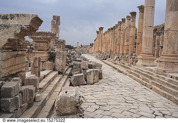 Geografie Jordanien Jerash römische Stadt Gerasa Straße