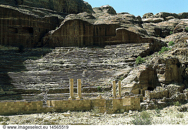 Geografie  Jordanien  Petra  Stadt der NabatÃ¤er ab dem 3. Jh.vChr.  Theater Geografie, Jordanien, Petra, Stadt der NabatÃ¤er ab dem 3. Jh.vChr., Theater,