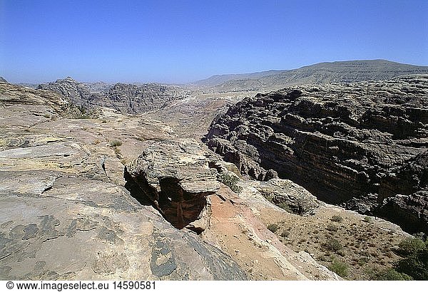 Geografie  Jordanien  Petra  Stadtansichten  Schlucht