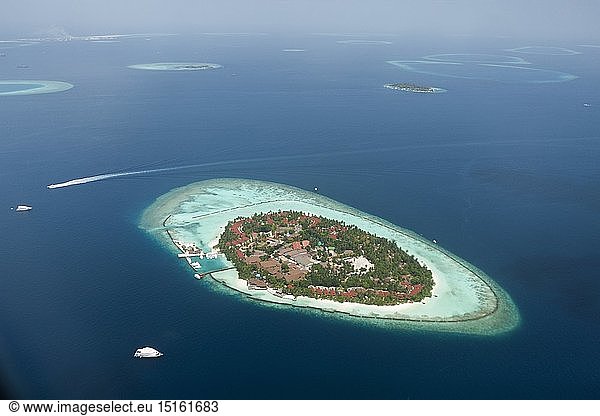 Geografie  Malediven  Luftaufnahme Insel Kurumba  Nord Male Atoll