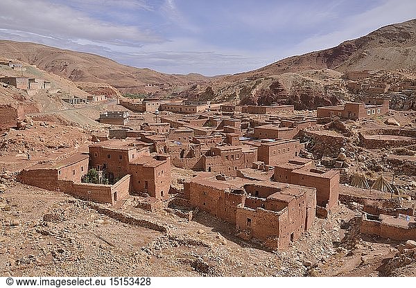 Geografie  Marokko  Kasbahbei Taifest  StraÃŸe der Kasbahs  Afrika