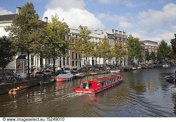 Geografie  Niederlande  Holland  Amsterdam  Gracht  WohngebÃ¤ude  Fahrgastschiff