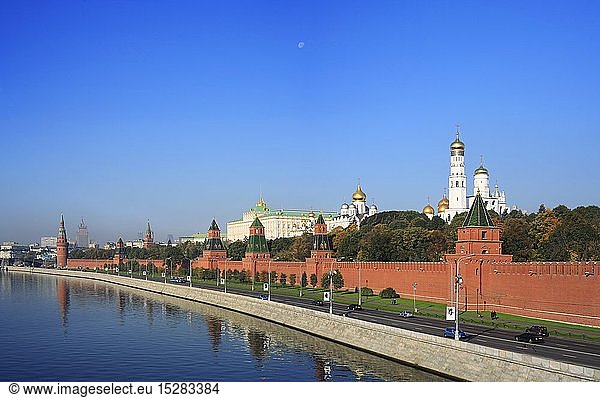 Geografie  RuÃŸland  Moskau  Kreml  Kremlmauer