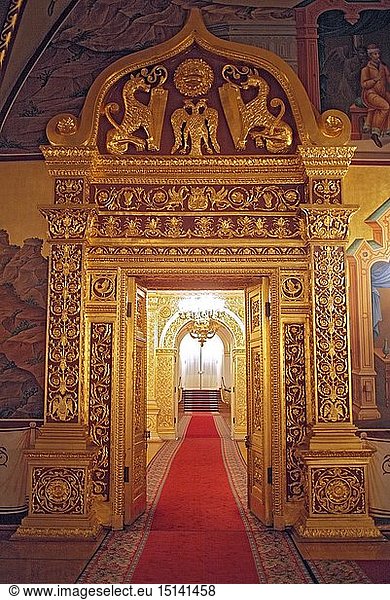 Geografie  Russland  Moskau  GebÃ¤ude  Kreml  Innenansicht  Facettenkammer  gebaut 1491