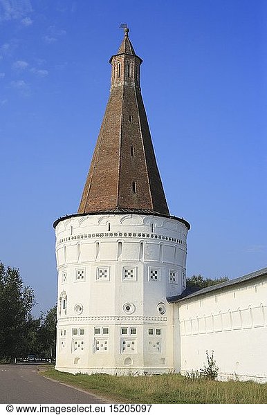 Geografie  Russland  Moskauer Oblast  Terjajewa Sloboda  Kirchen  Josef Wolotski Kloster  erbaut im 16. Jahrhundert  Turm  AuÃŸenansicht