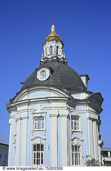 Geografie  Russland  Sergijew Possad  Kirchen  Dreifaltigkeitskloster  Kirche der Gottesmutter-Ikone von Smolensk  erbaut 1746-1748  AuÃŸenansicht