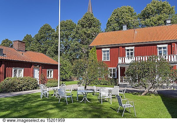 Geografie  Schweden  VÃ¤stra GÃ¶talands lÃ¤n  Karlsborg  hÃ¤user mit Garten in Mariestad  VÃ¤stergÃ¶tland  GÃ¶taland
