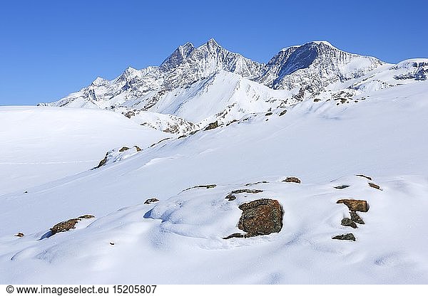 Geografie  Schweiz  Dom  45545 m  TÃ¤schhorn  4491m  Alphubel  4206m  Wallis