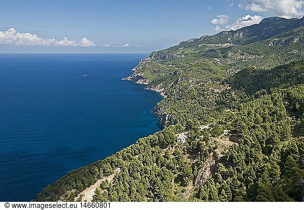 Geografie  Spanien  Balearen  Mallorca  WestkÃ¼ste  Mirador de R. Roca  Aussicht  Cala Estallencs