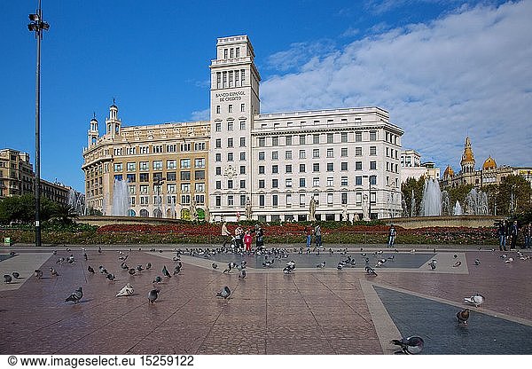 Geografie  Spanien  Barcelona  Placa de Catalunya  Banco Espanol de Credito